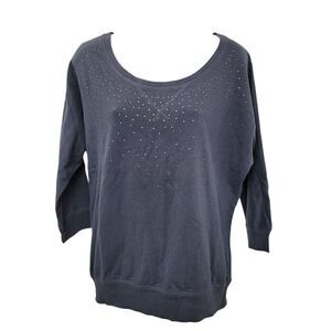 2/$20 Old Navy Grey Top Blouse 100% Cotton Size: Small